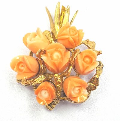 Coral Brooch