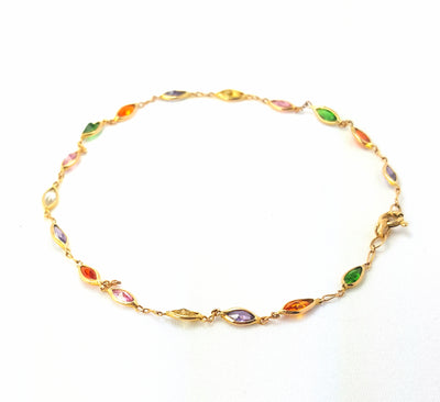 Gemstone Ankle Bracelet