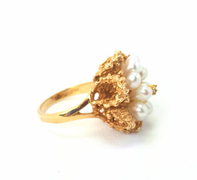 Diamond Pearl Ring