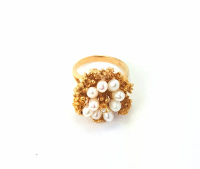 Diamond Pearl Ring